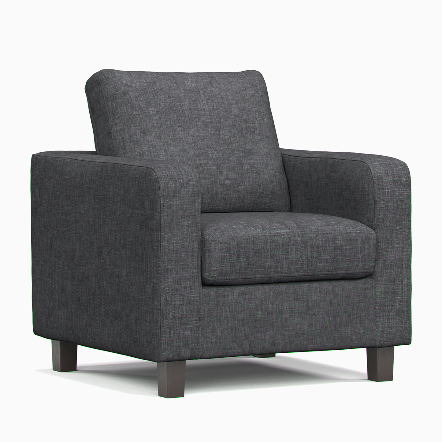 York Grey Turin Fabric Single Armchair