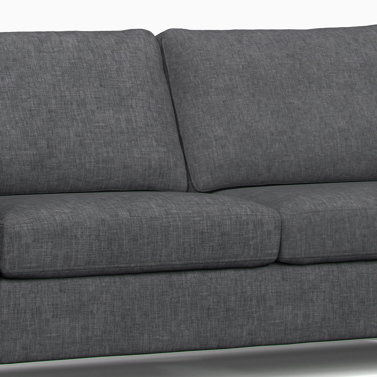 York Grey Turin Fabric 3 Seater Sofa