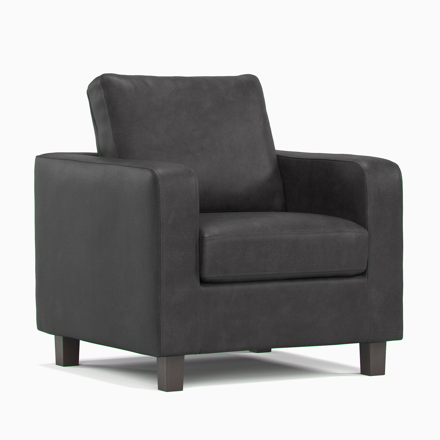 York Black Faux Leather Single Armchair