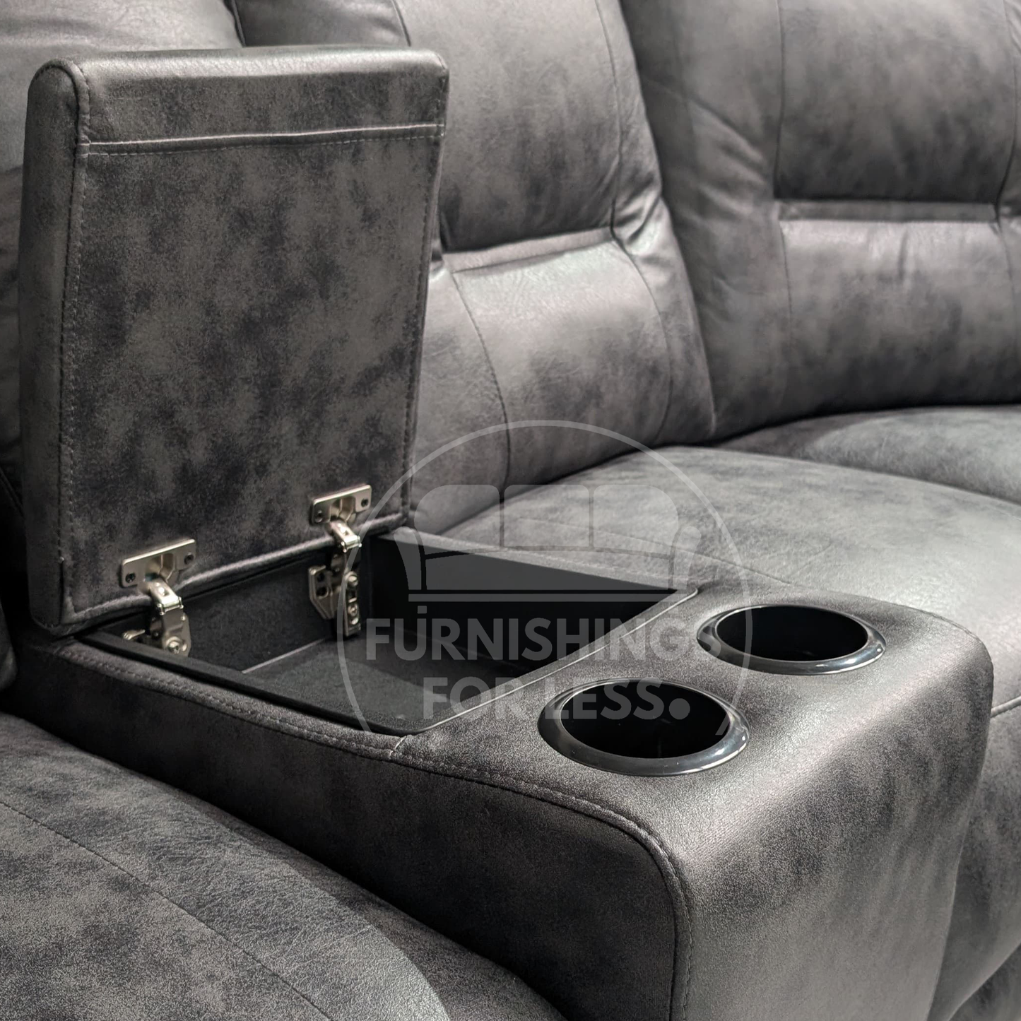 Zara Electric L Shaped 5 Seater Grey Reclining Corner Sofa