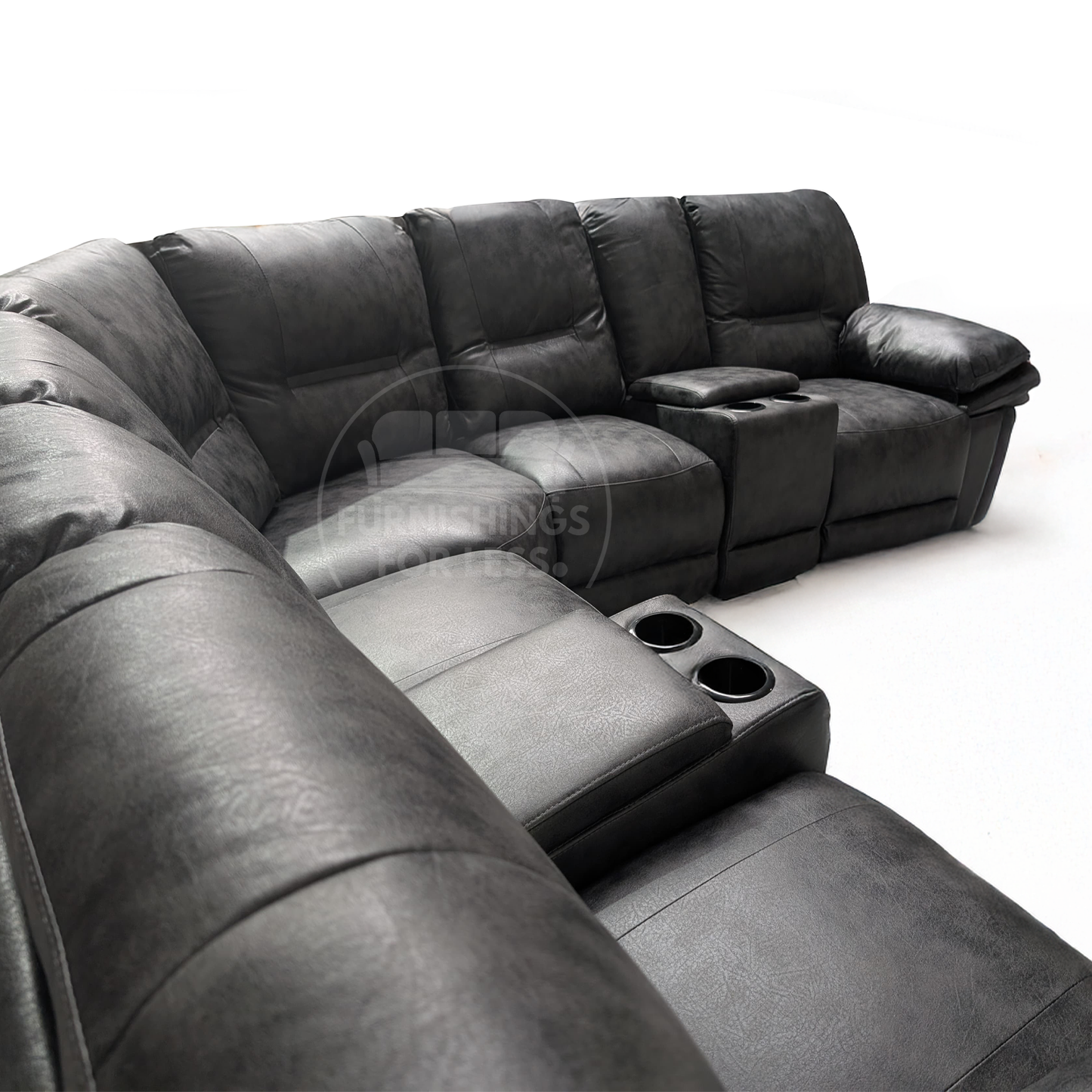 Zara Electric L Shaped 5 Seater Grey Reclining Corner Sofa