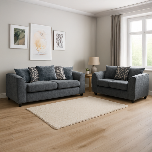 Zina Chenille Fabric Sofa Suite