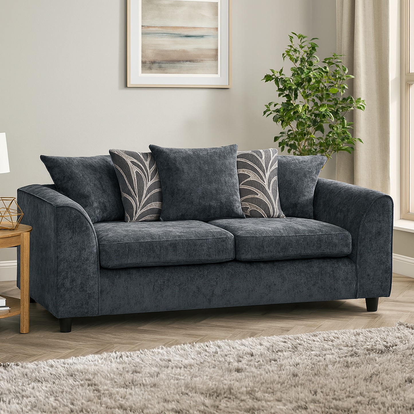 Zina Chenille Fabric Sofa Suite