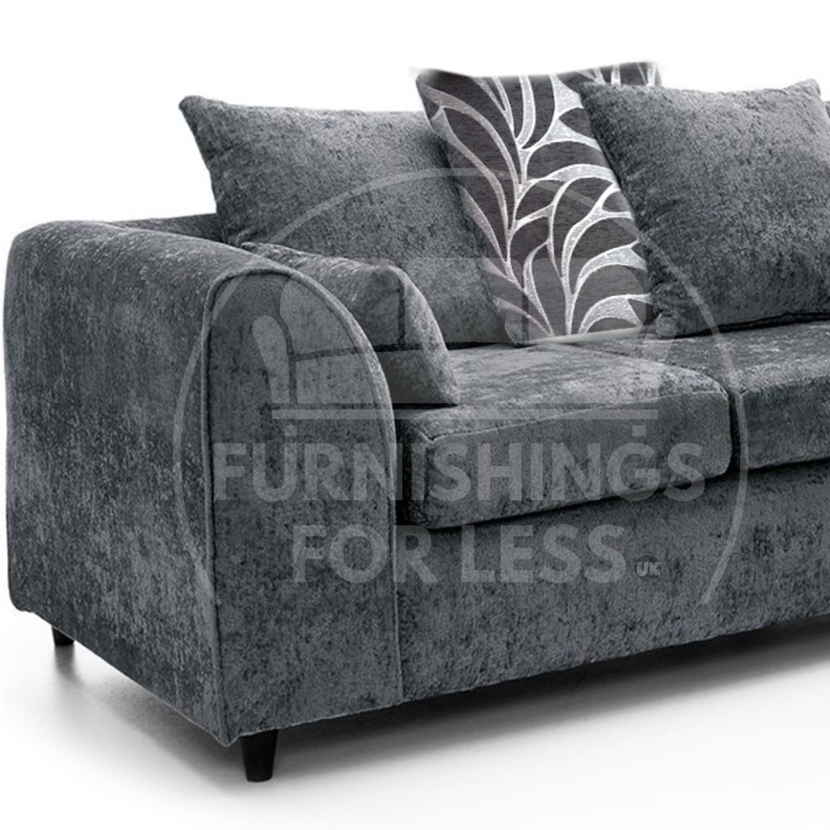 Zink Chenille Fabric Corner Sofa - 5