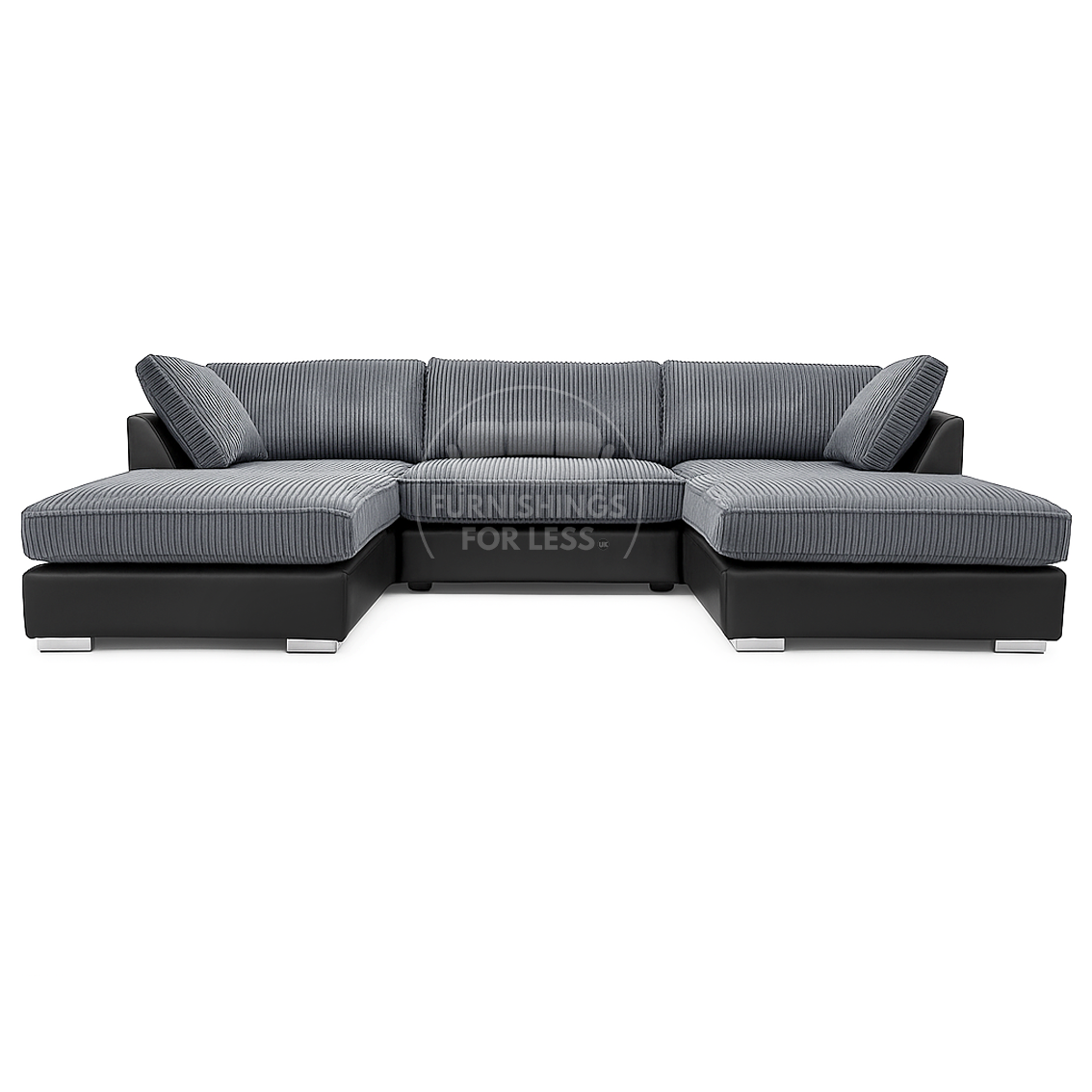 Bishop U-Shaped Fullback Jumbo Cord Sofa