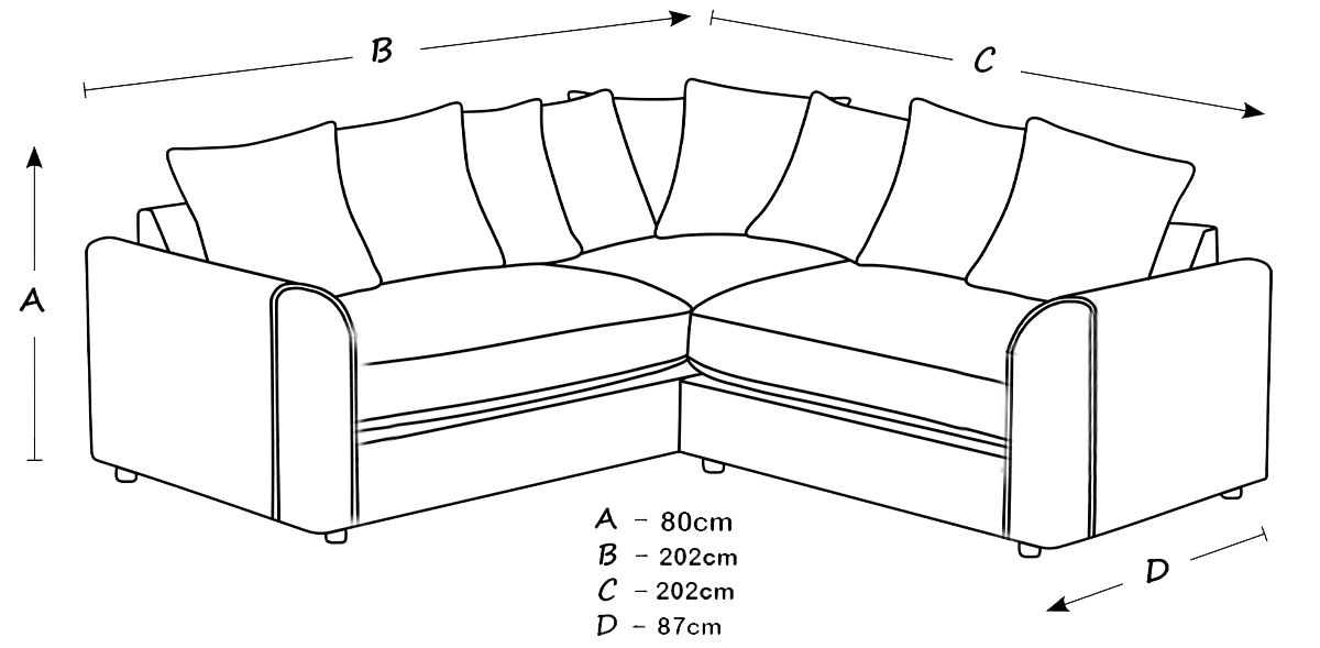 Ferguson / Crystal Crushed Velvet Scatter Corner Sofa - 2