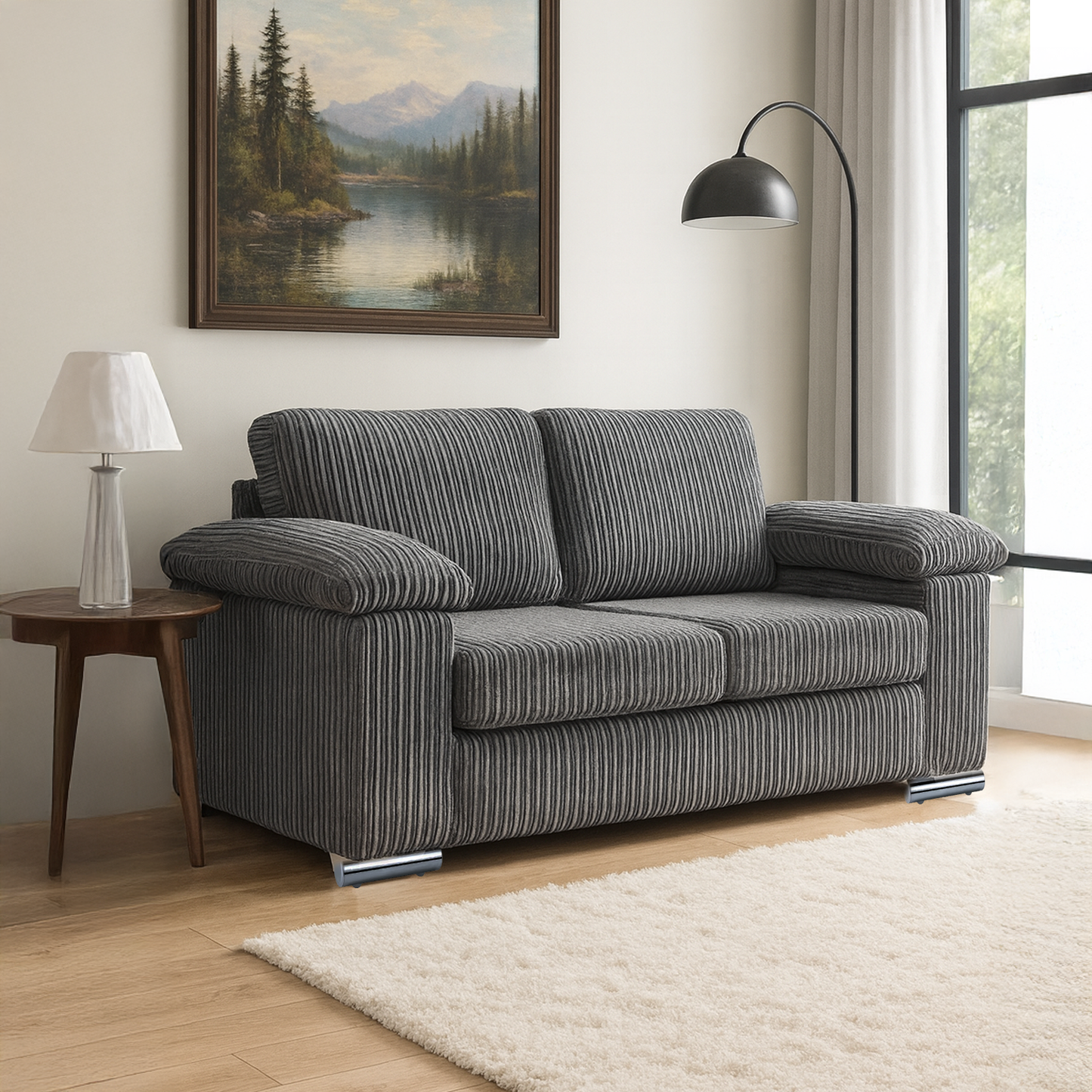 Delta Full Jumbo Cord 2 Seater Sofa