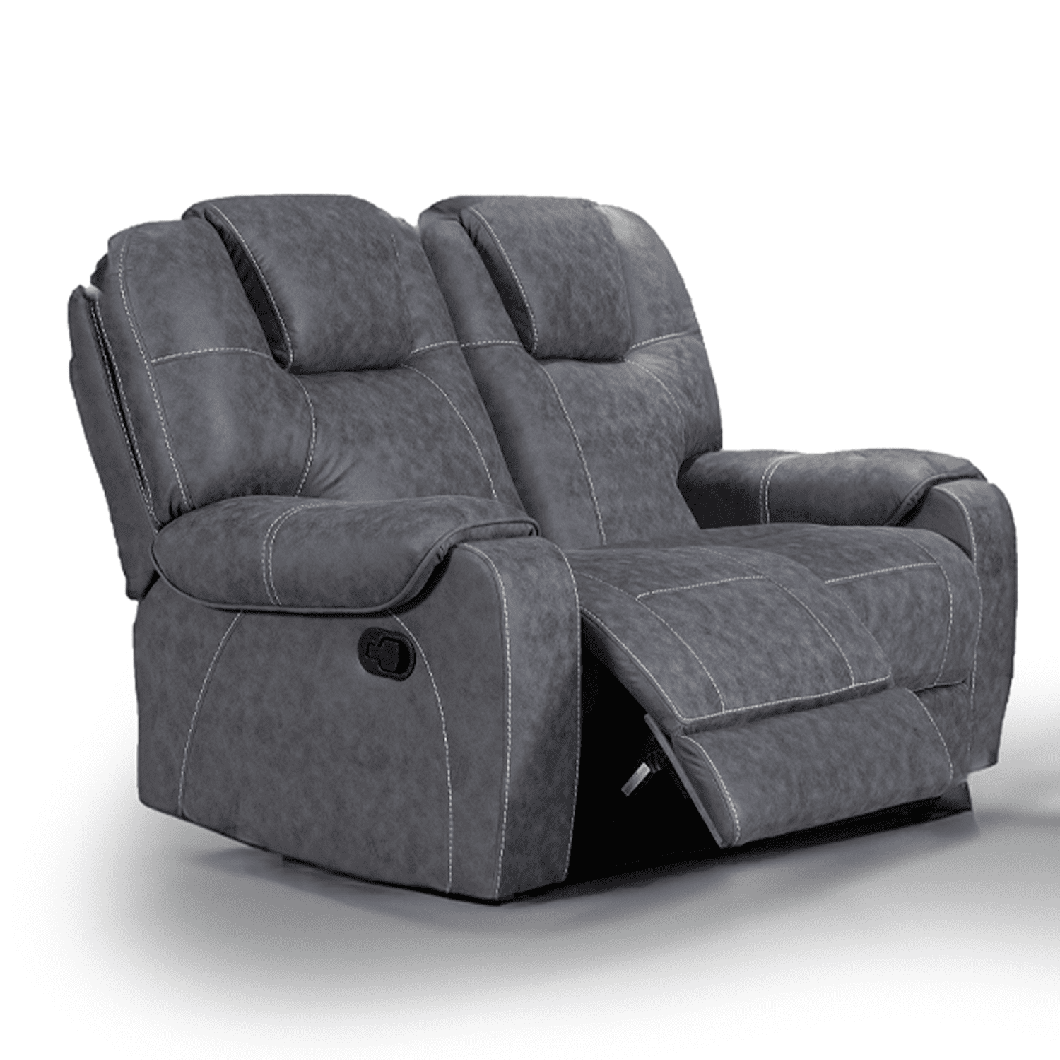 Sydney Fabric Reclining Sofa Suite 3 + 2 - Grey - 3
