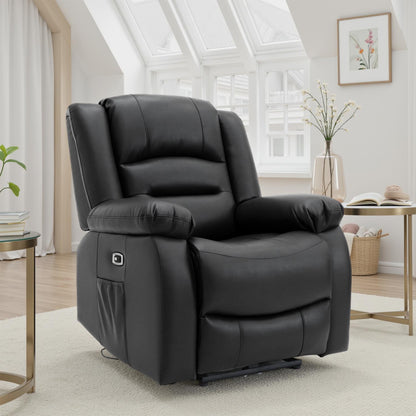 Arlo Black or Grey Leather Like Electric Reclining Armchair