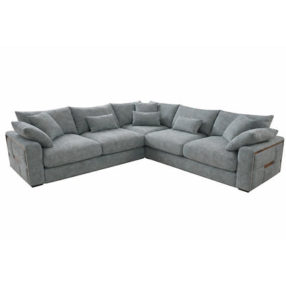 Juno L Shaped Large 5 Seater Corner Sofa Beige or Grey