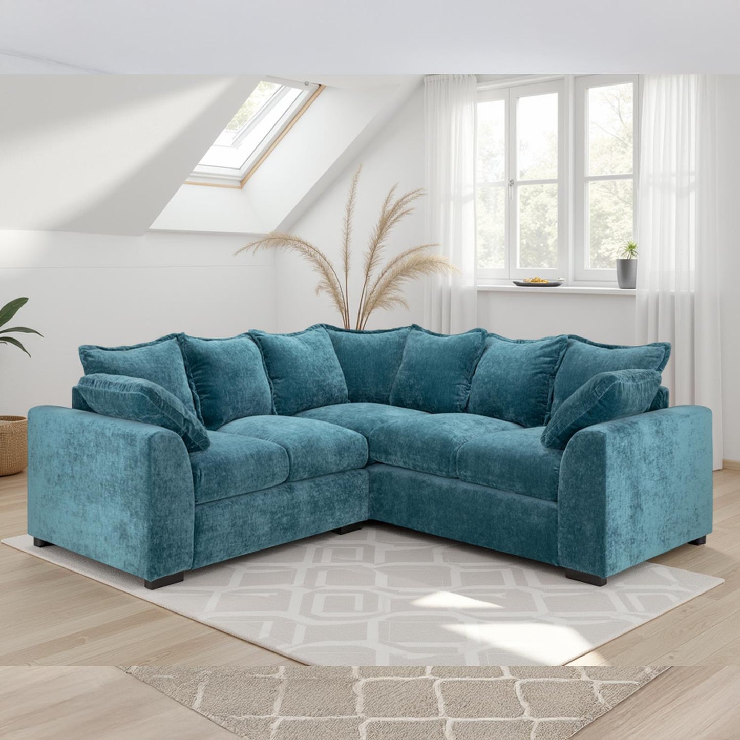 Colby 5 Seater L Shaped Corner Sofa Fabric