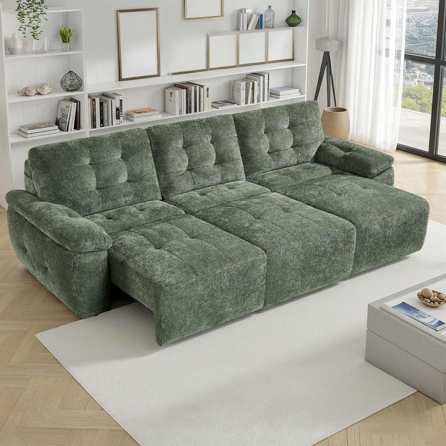 Drayton Electric Sofa Bed Large 3 Seater with Power Sliding Seats
