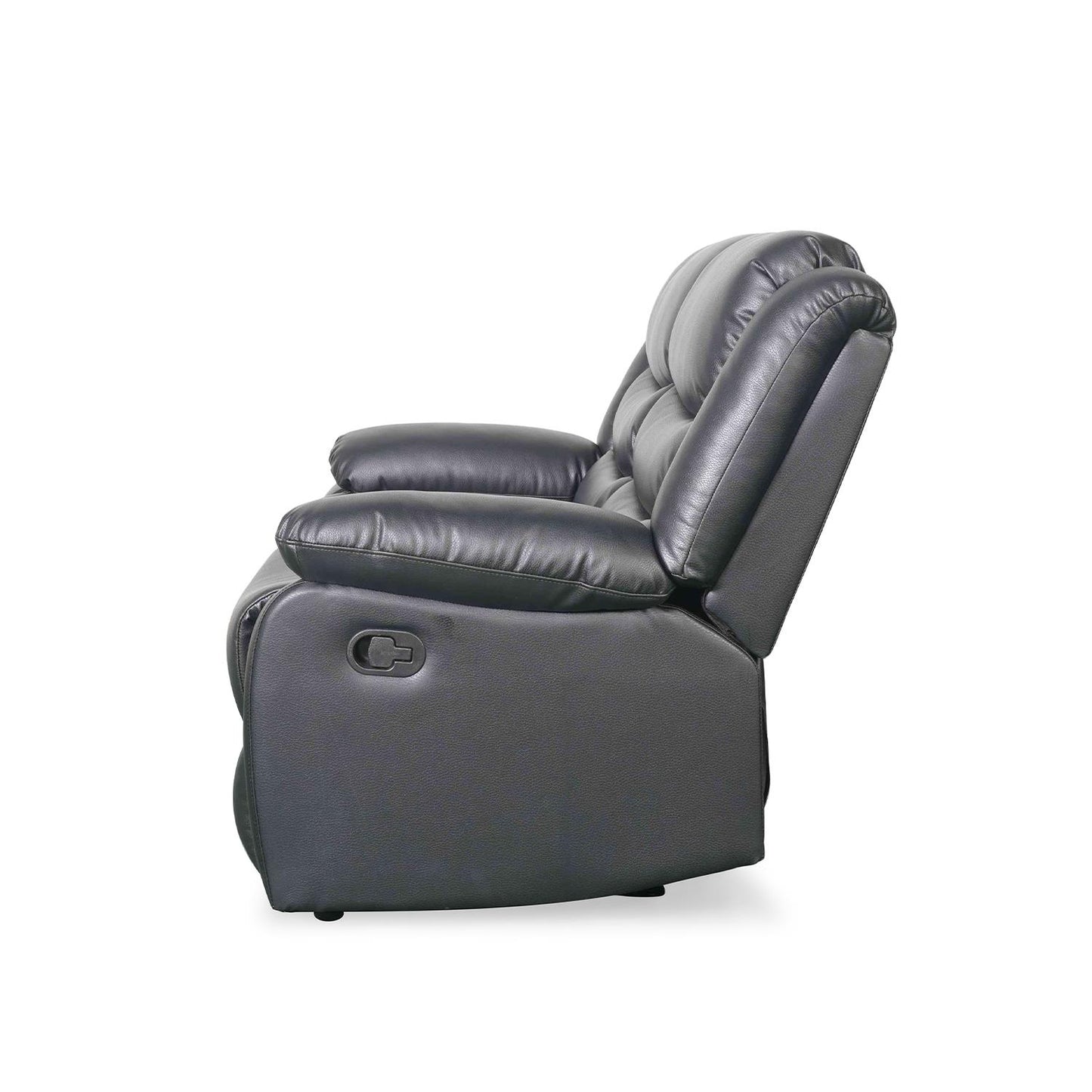 Cortland Leather Look 3 Piece Sofa Suite Manual Reclining Black or Brown