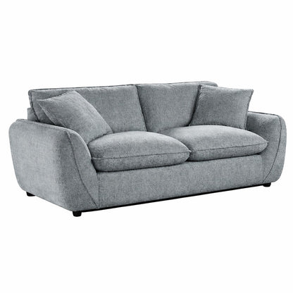 Berti Beige or Grey Fabric 2 Seater Sofa