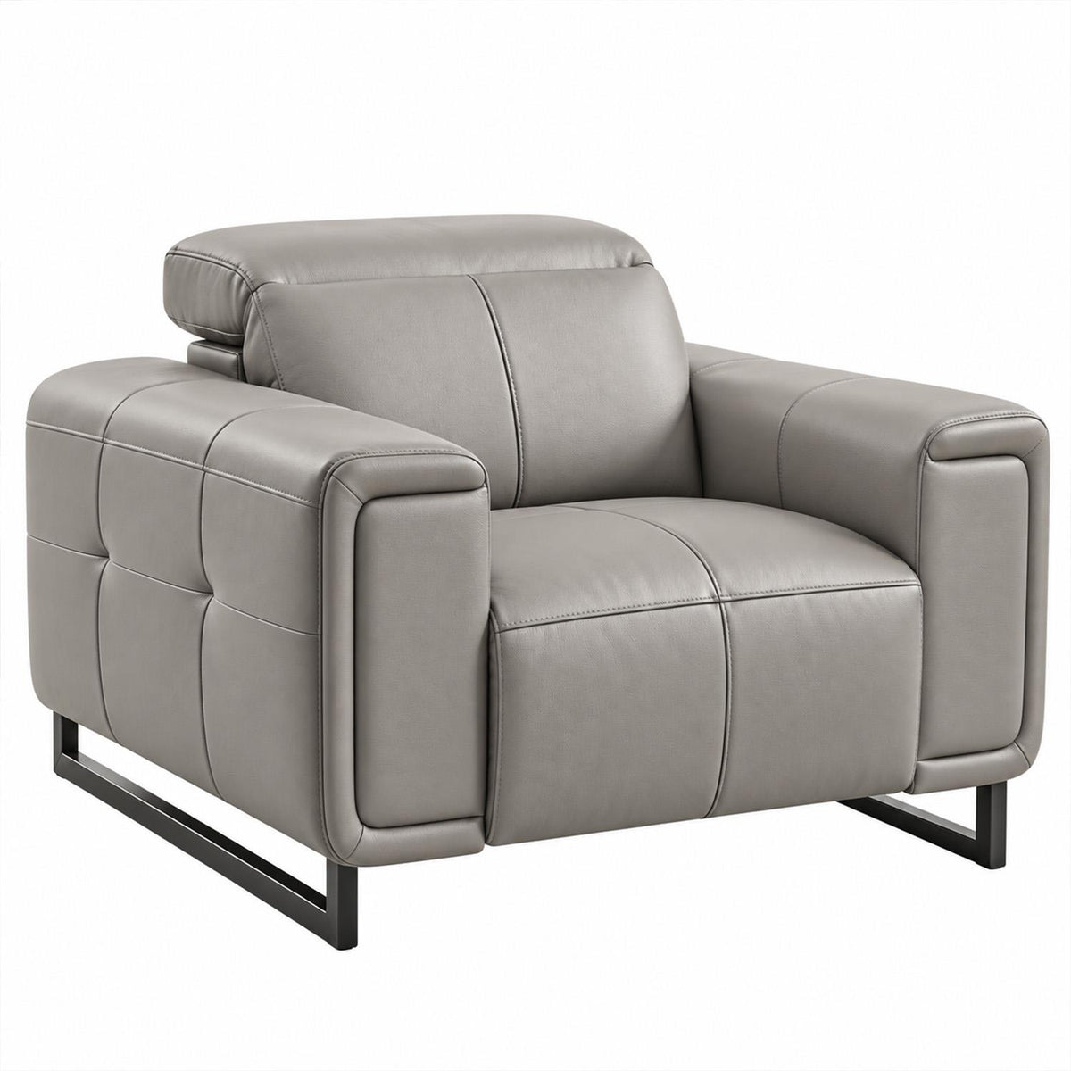 Rosebury Electric Recliner Armchair Leather Look Black or Grey