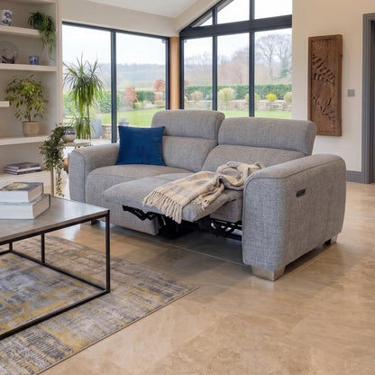 Tisbury 2 Seater Electric Recliner Sofa USB-C Beige or Grey