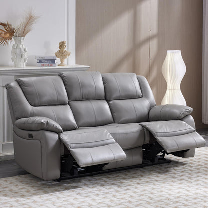 Knowle Electric Reclining 3 Seater Sofa Settee  Pisa Grey USB Charging