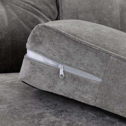 Montford Grey Fabric 5 Seater L Shaped Corner Sofa