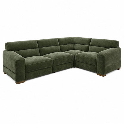 Clifton Universal Corner Sofa Soft Fabric Grey Green Charcoal