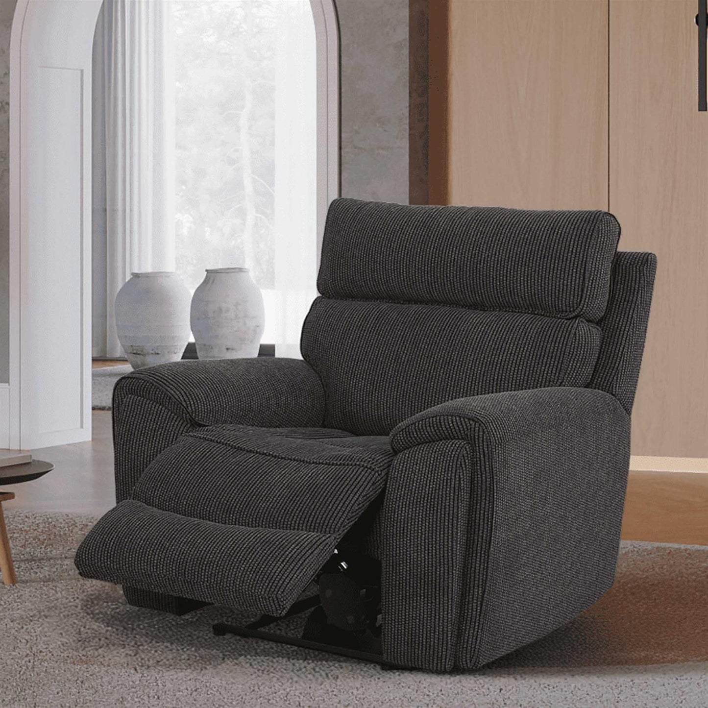 Lois Electric Reclining 3 Piece Sofa Suite 2 + 1 + 1 Black