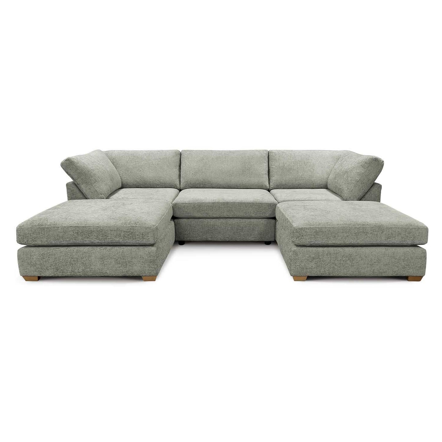 Kenzo U-Shaped 4-5 Seater Chenille Fabric Sofa