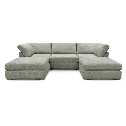 Kenzo U-Shaped 4-5 Seater Chenille Fabric Sofa