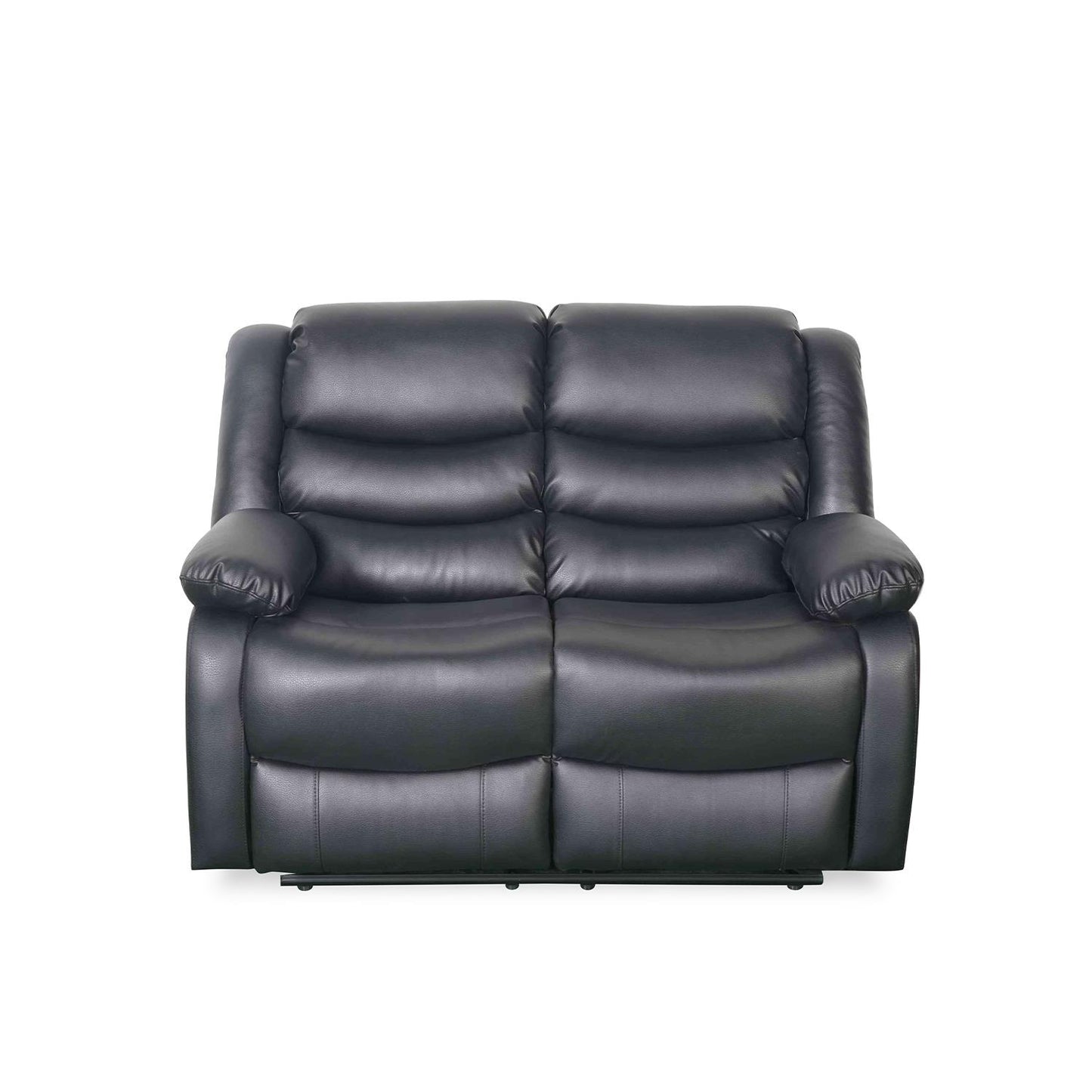Cortland Leather Look 3 Piece Sofa Suite Manual Reclining Black or Brown