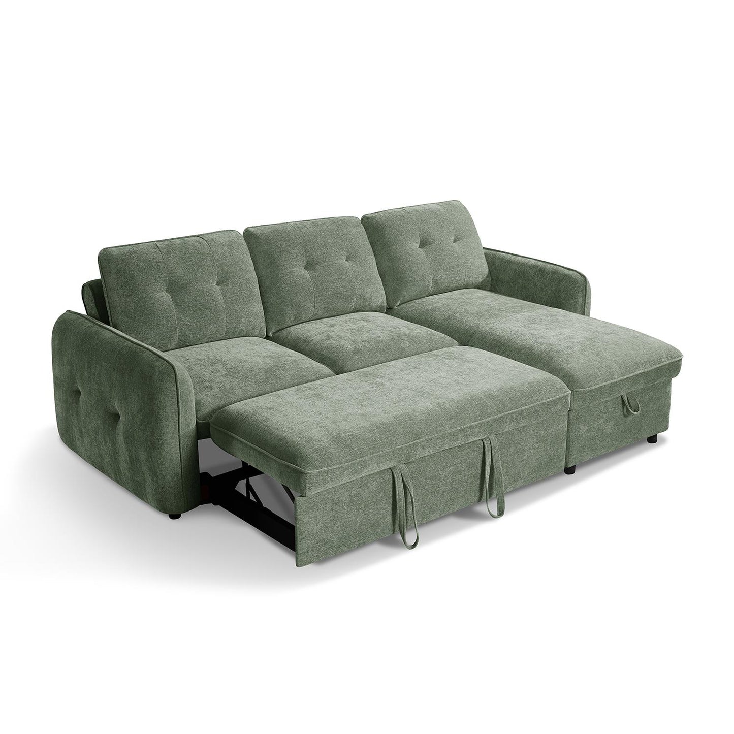 Seattle L Shaped 4 Seater Fabric Corner Sofa Bed