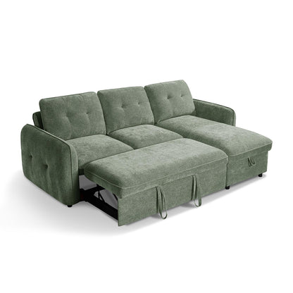 Seattle L Shaped 4 Seater Fabric Corner Sofa Bed