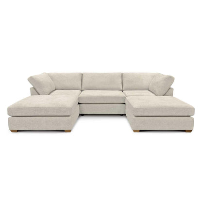 Kenzo U-Shaped 4-5 Seater Chenille Fabric Sofa