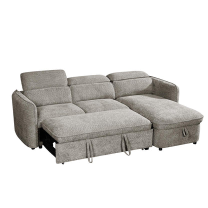 Ria L Shaped 4 Seater Fabric Corner Sofa Bed