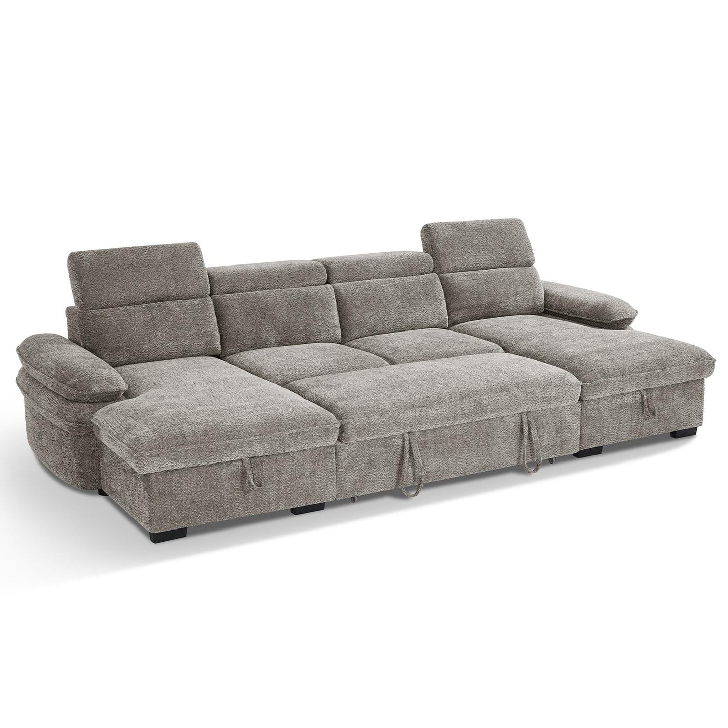 Blake U Shaped 5 Seater Fabric Corner Sofa Bed