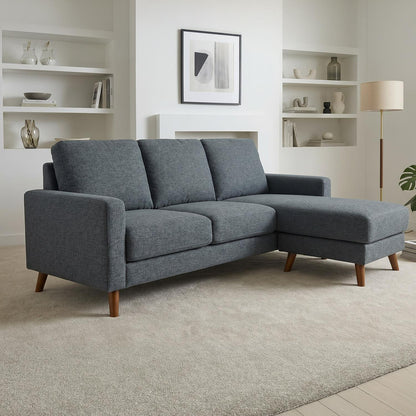 Jasper Universal Corner Sofa Reversible Chaise Dark Grey Grey Beige