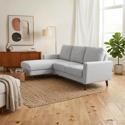 Jasper Universal Corner Sofa Reversible Chaise Dark Grey Grey Beige