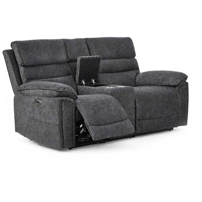 Sicily 3 Piece Electric Power Grey Fabric Recliners 2 + 1 + 1