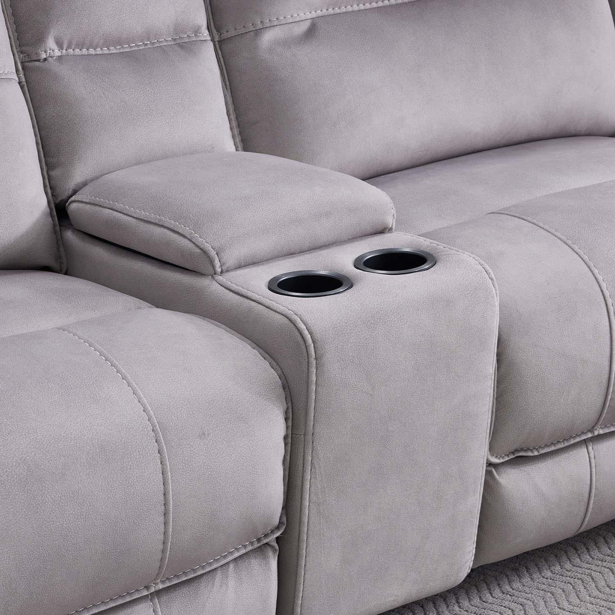 Caleb Power Electric Reclining Corner Sofa 5 Seater Aspen Latte USB