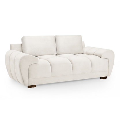 Zura Plush Velvet Large 3 + 2 Sofa Suite | Cream, Grey or Mocha