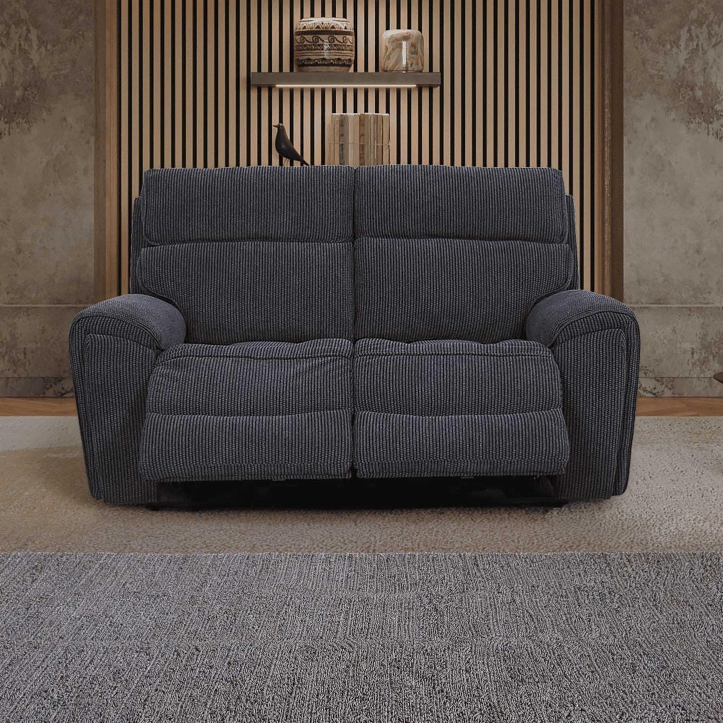 Lois Electric Reclining 3 Piece Sofa Suite 2 + 1 + 1 Black
