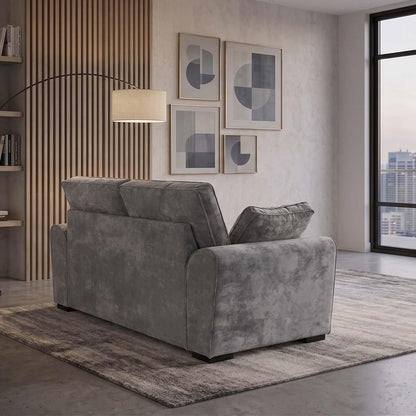 Montford Grey Fabric 3 + 2 Sofa Suite High Back