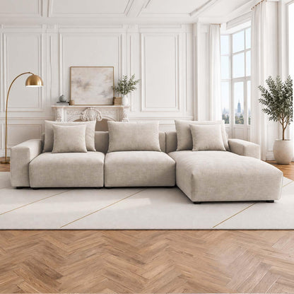 Mayfield Universal Corner Sofa with Reversible Chaise Beige or Grey