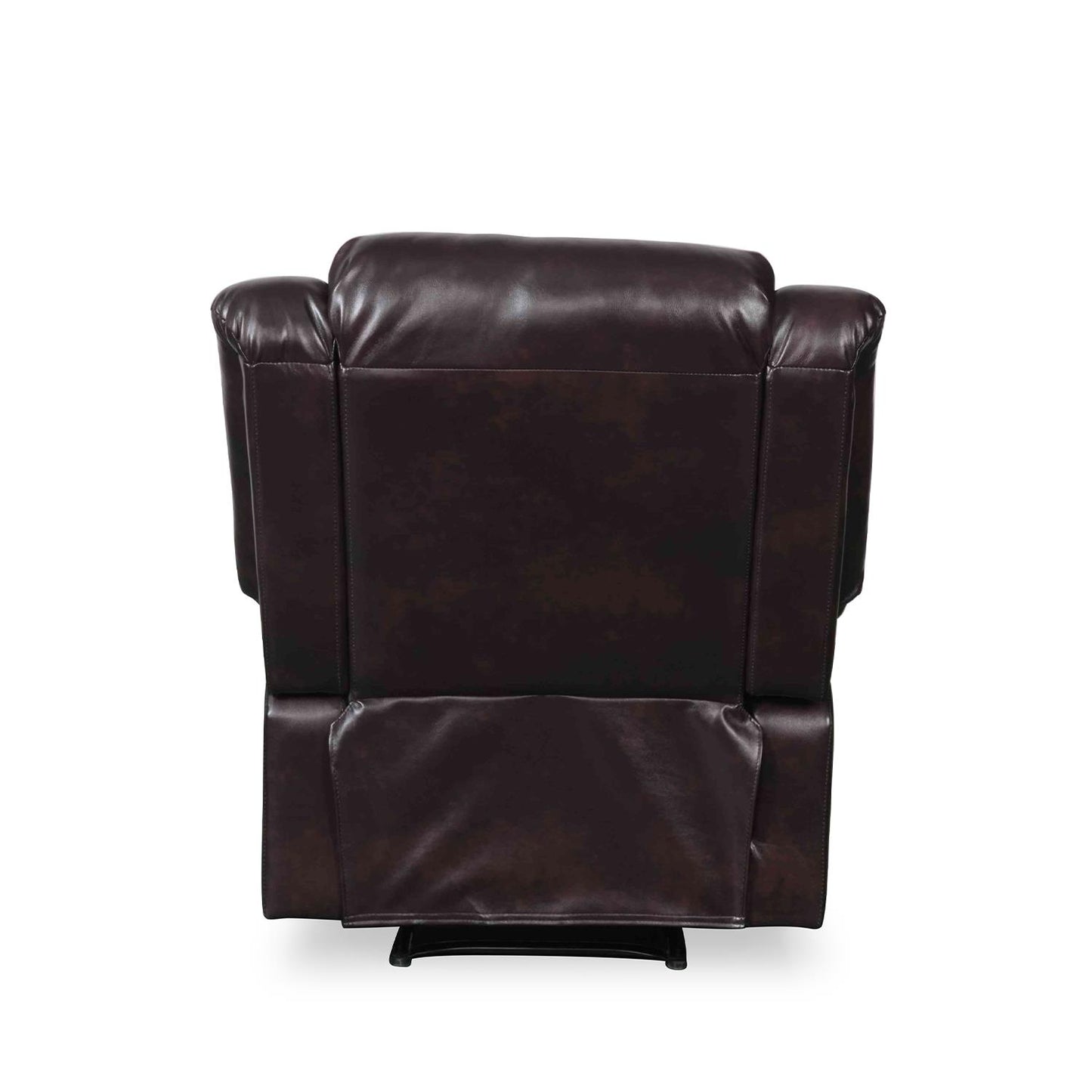 Cortland Leather Look Single Seater Armchair Manual Recliner Black Brown