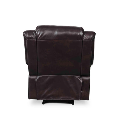 Cortland Leather Look Single Seater Armchair Manual Recliner Black Brown