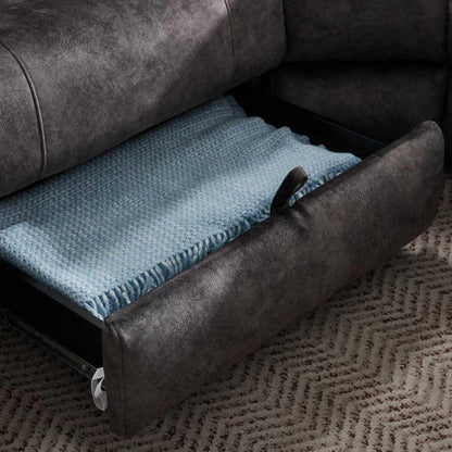 Valtos 2 Corner 2 Fabric Electric Reclining Corner sofa Grey or Brown