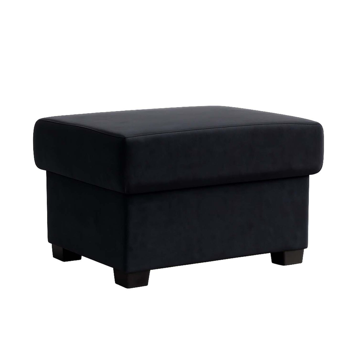 Milan Footstool With Storage Black Grey Mink