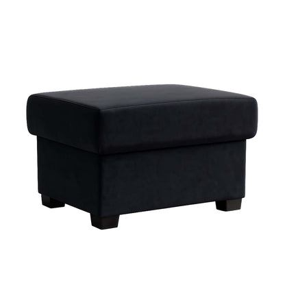 Milan Footstool With Storage Black Grey Mink