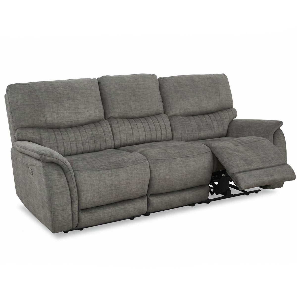 Hoxley Electric Reclining 3 Seater Sofa Settee  Charcoal USB Charging