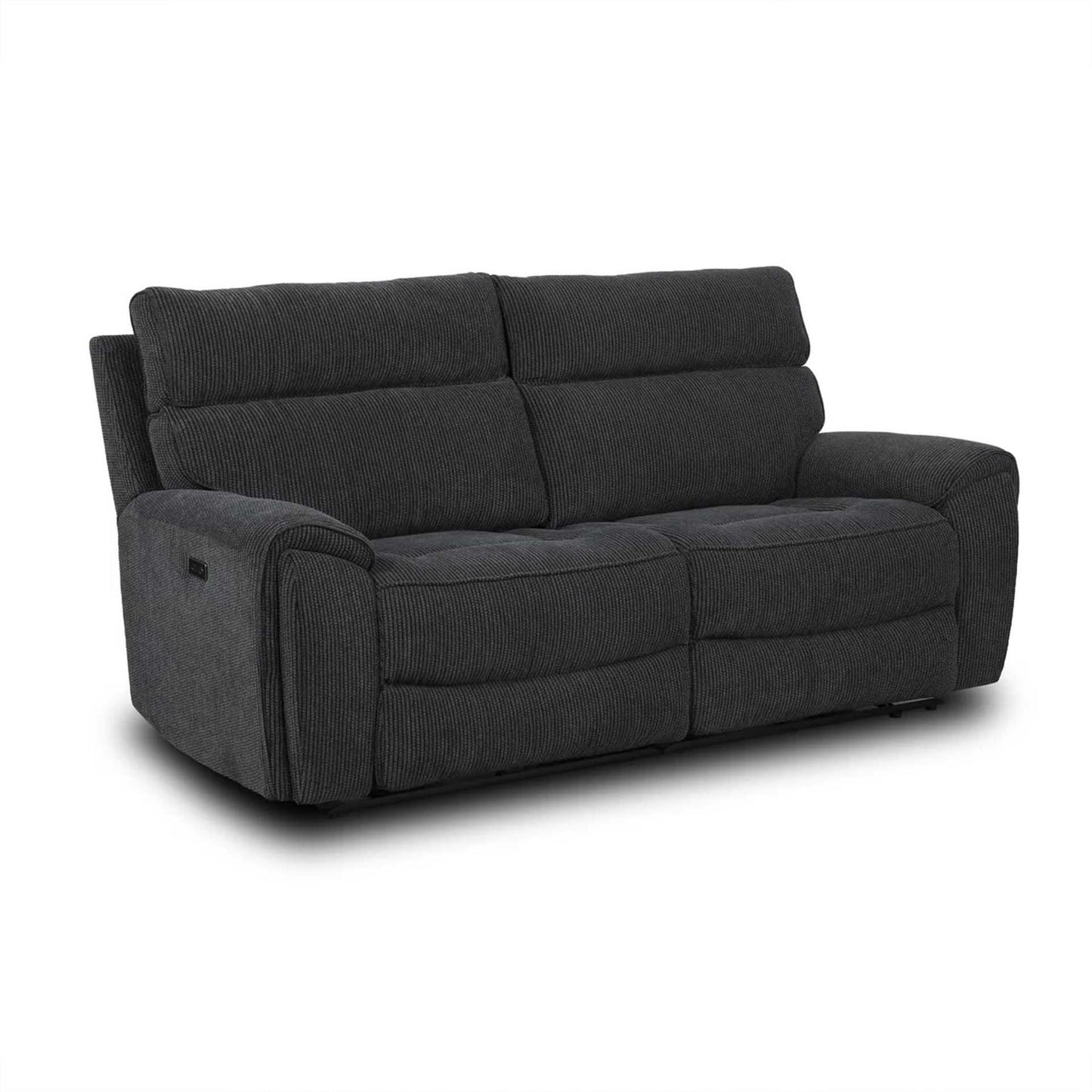 Lois Electric Reclining 3 Piece Sofa Suite 3 + 1 + 1 Black