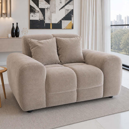 Jenson Plush Velvet Armchair with Deep Seat & Thick Boxed Arms
