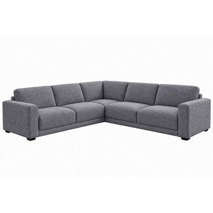 Melrose 5 Seater Woven Fabric Corner Sofa Removable Back Cushions