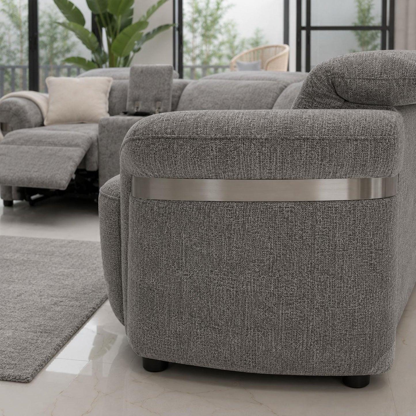 Buxley 5 Seater Electric Reclining Corner Sofa Wireless Charging
